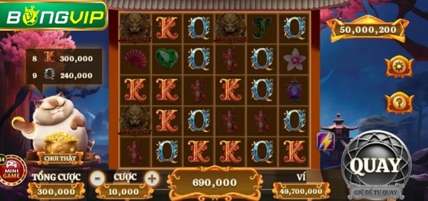 Slot Mèo Quý Tộc nằm trong top 10 game nổ hũ được yêu thích nhất tại Bongvip